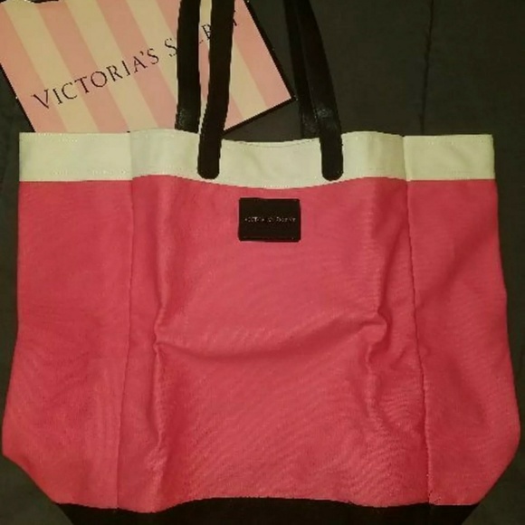 👜VICTORIA'S SECRET LARGE PINK TOTE BAG! BNIP!!👜 - Picture 1 of 4